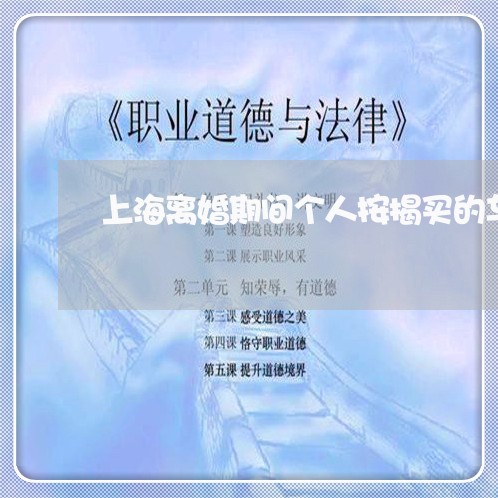上海离婚期间个人按揭买的车/2023032415148
