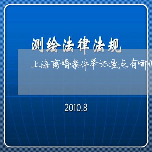 上海离婚案件举证要点有哪些/2023032459604 上海离婚案件举证要点有哪些/2023032459604