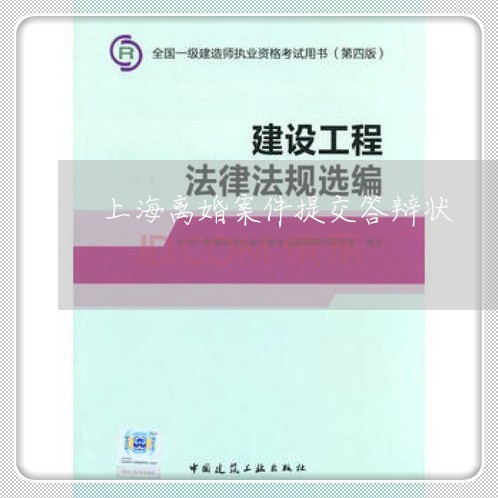 上海离婚案件提交答辩状/2023041251795