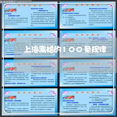 上海离婚的100条规律/2023041359360