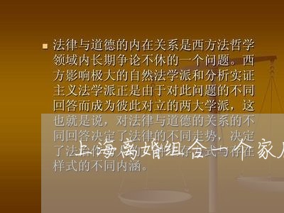 上海离婚组合一个家庭好吗/2023032062769