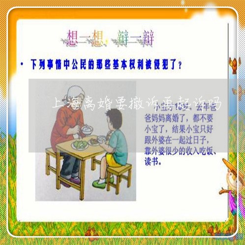 上海离婚要撤诉再起诉吗/2023041263038