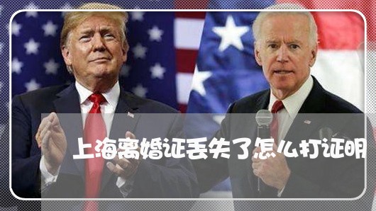 上海离婚证丢失了怎么打证明/2023032373602
