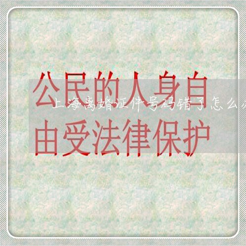 上海离婚证件号码错了怎么办/2023032320625