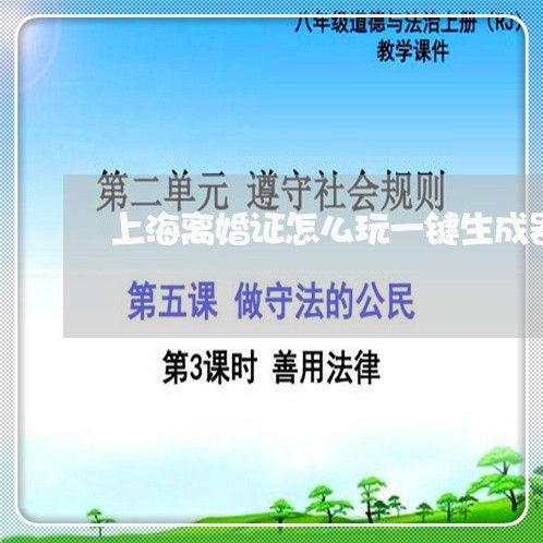 上海离婚证怎么玩一键生成器/2023032306960 上海离婚证怎么玩一键生成器/2023032306960
