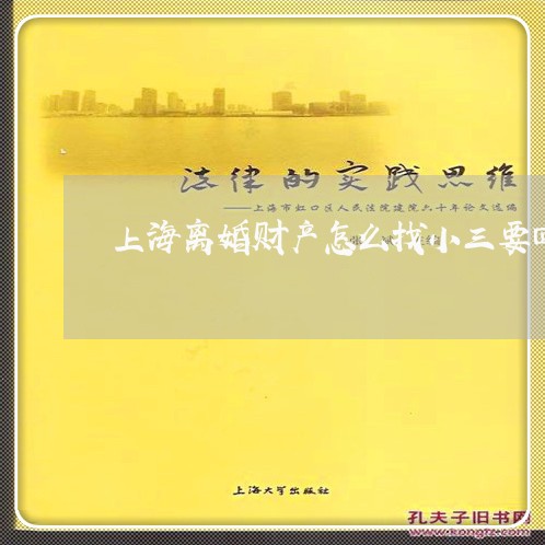 上海离婚财产怎么找小三要回/2023032395126 上海离婚财产怎么找小三要回/2023032395126