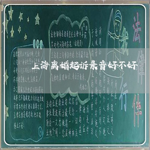 上海离婚起诉录音好不好/2023041283606