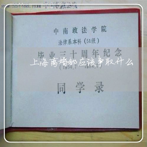 上海离婚都应该争取什么/2023021794929 上海离婚都应该争取什么/2023021794929
