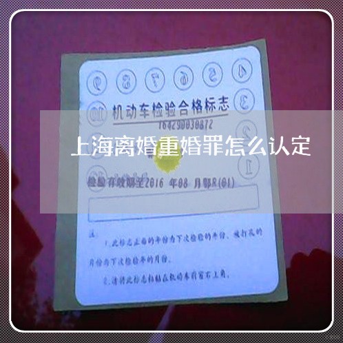 上海离婚重婚罪怎么认定/2023041239352