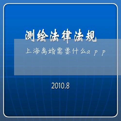 上海离婚需要什么app/2023041278250