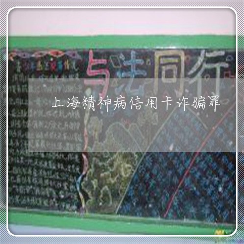 上海精神病信用卡诈骗罪/2023021861302 上海精神病信用卡诈骗罪/2023021861302