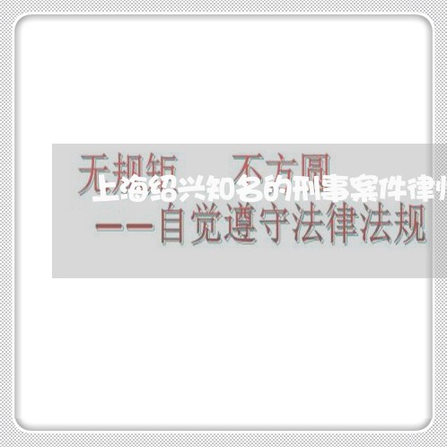 上海绍兴知名的刑事案件律师/2023032482715 上海绍兴知名的刑事案件律师/2023032482715