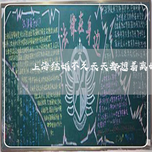 上海结婚不久天天都想着离婚/2023032483725 上海结婚不久天天都想着离婚/2023032483725