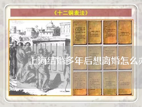 上海结婚多年后想离婚怎么办/2023032305815