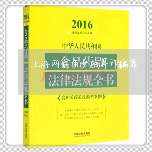 上海网贷多少钱算诈骗罪/2023041188270