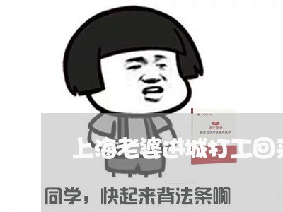 上海老婆进城打工回来提离婚/2023032316137 上海老婆进城打工回来提离婚/2023032316137