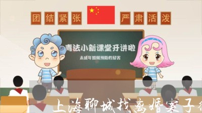 上海聊城找离婚案子律师/2023041265026