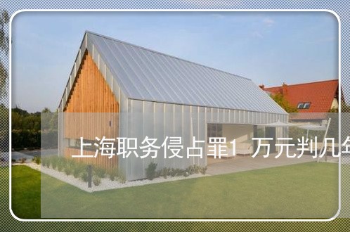 上海职务侵占罪1万元判几年/2023032369584 上海职务侵占罪1万元判几年/2023032369584