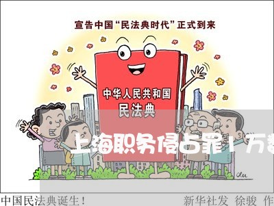 上海职务侵占罪1万数额标准/2023032391792