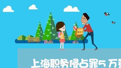 上海职务侵占罪5万量刑怎样/2023032280503