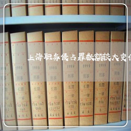 上海职务侵占罪数额较大变化/2023032372593
