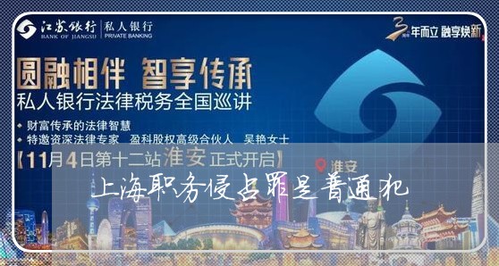 上海职务侵占罪是普通犯/2023041239270