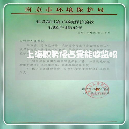 上海职务侵占罪能收监吗/2023021759695