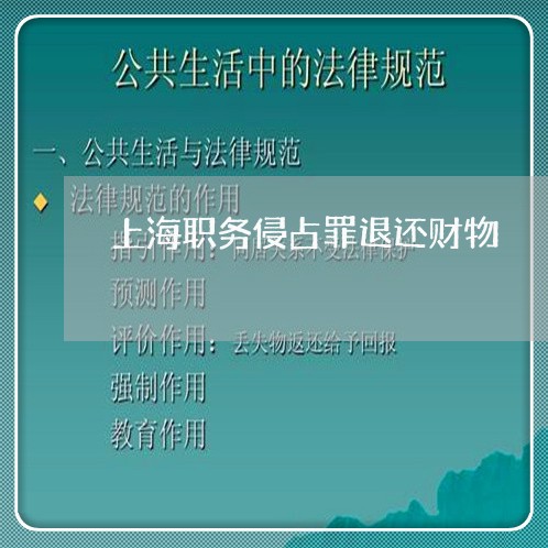 上海职务侵占罪退还财物/2023041293896