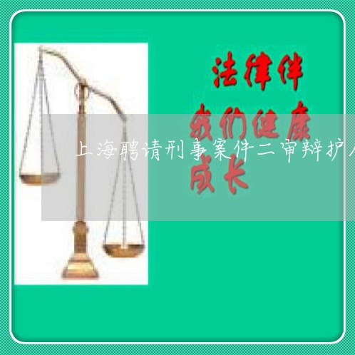 上海聘请刑事案件二审辩护人/2023032352837