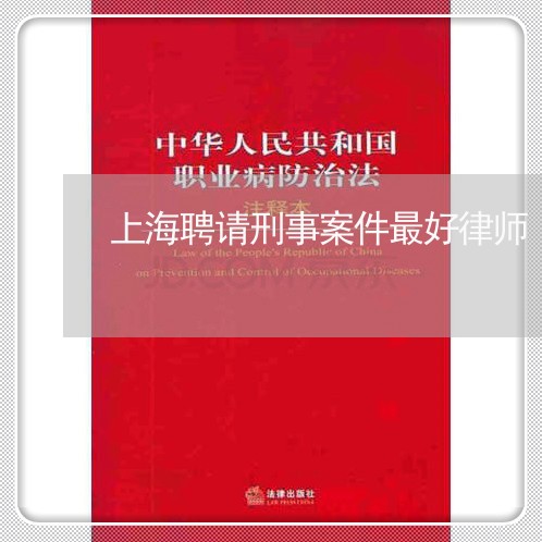 上海聘请刑事案件最好律师/2023032028380