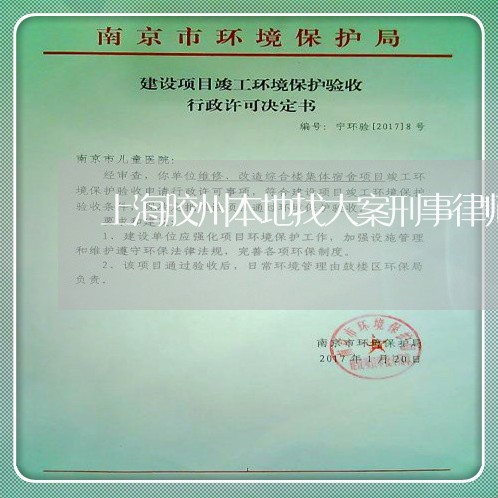 上海胶州本地找大案刑事律师/2023032327371 上海胶州本地找大案刑事律师/2023032327371