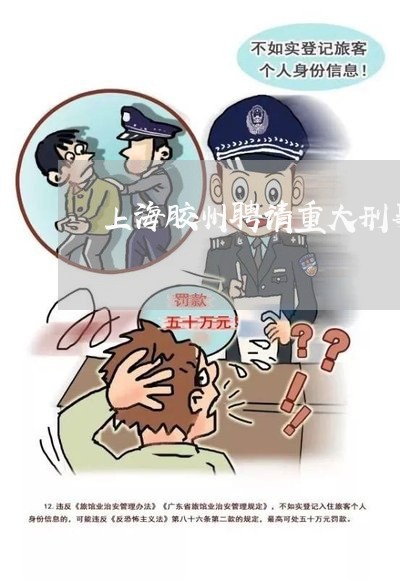 上海胶州聘请重大刑事案件律师/2023042041695