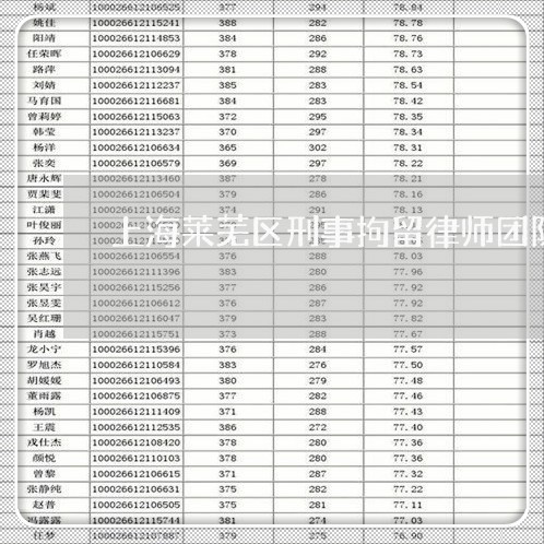 上海莱芜区刑事拘留律师团队/2023032381704