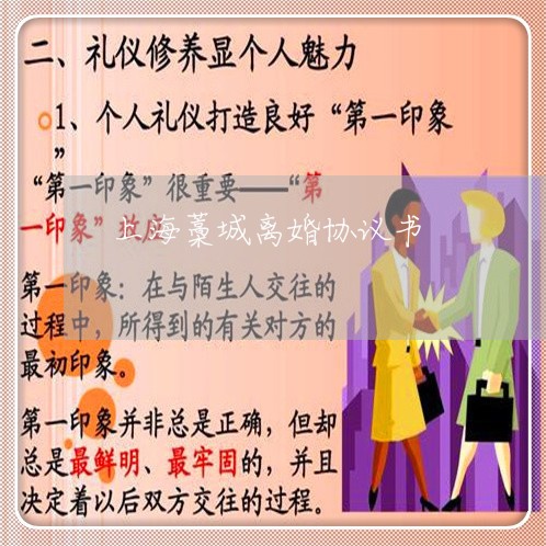 上海藁城离婚协议书/2023032581703