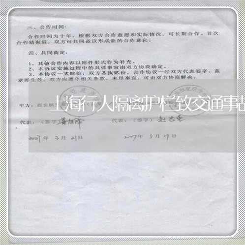 上海行人隔离护栏致交通事故/2023032359278 上海行人隔离护栏致交通事故/2023032359278
