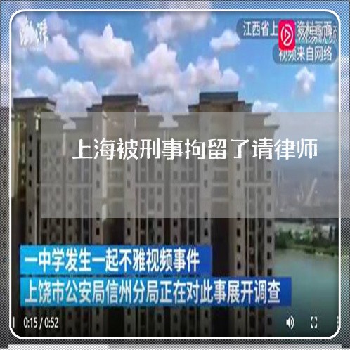 上海被刑事拘留了请律师/2023041205051