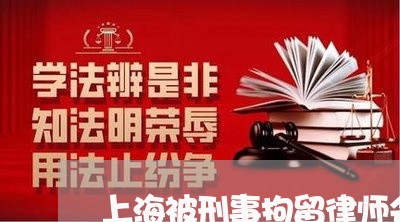 上海被刑事拘留律师会见/2023041285049