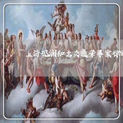 上海观澜知名交通肇事案律师/2023032302126