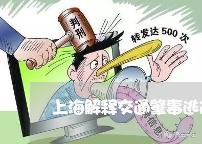 上海解释交通肇事逃逸规定/2023031966060