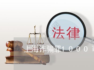 上海诈骗罪1000可以立案吗/2023042124058