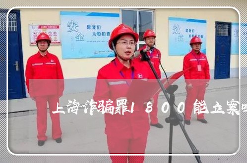 上海诈骗罪1800能立案吗/2023032303626 上海诈骗罪1800能立案吗/2023032303626