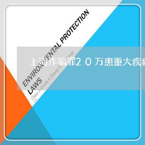 上海诈骗罪20万患重大疾病/2023032369560 上海诈骗罪20万患重大疾病/2023032369560
