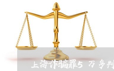 上海诈骗罪5万多判多久/2023041140693