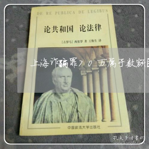 上海诈骗罪70万属于数额巨大/2023042083726