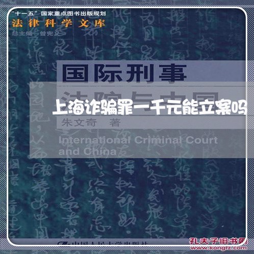 上海诈骗罪一千元能立案吗/2023031965139