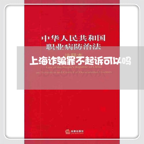 上海诈骗罪不起诉可以吗/2023041259694