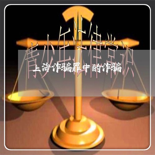 上海诈骗罪中的诈骗/2023032570716
