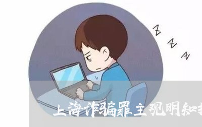 上海诈骗罪主观明知推定/2023041284937