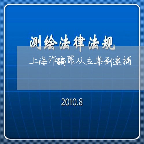 上海诈骗罪从立案到逮捕/2023041220473