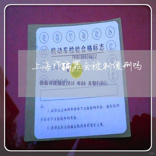 上海诈骗罪会被判缓刑吗/2023041173725